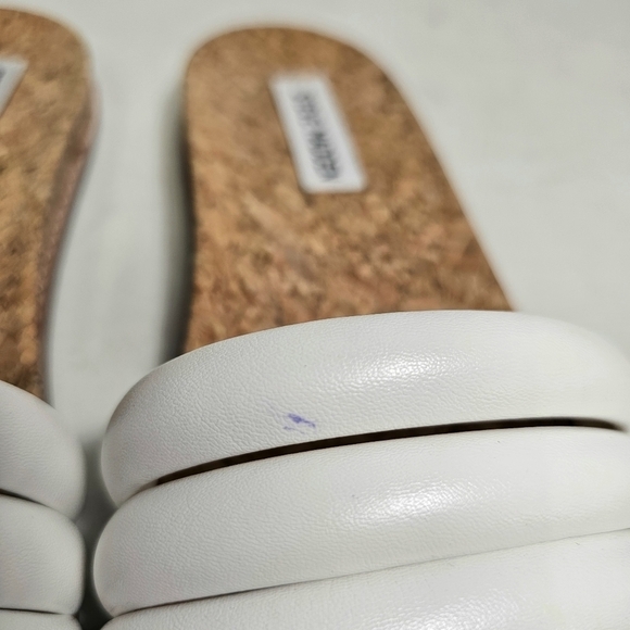 Steve Madden Women's Simple Minimal Neutral White Drips Sandals - Size 9.5 - Picture 10 of 10